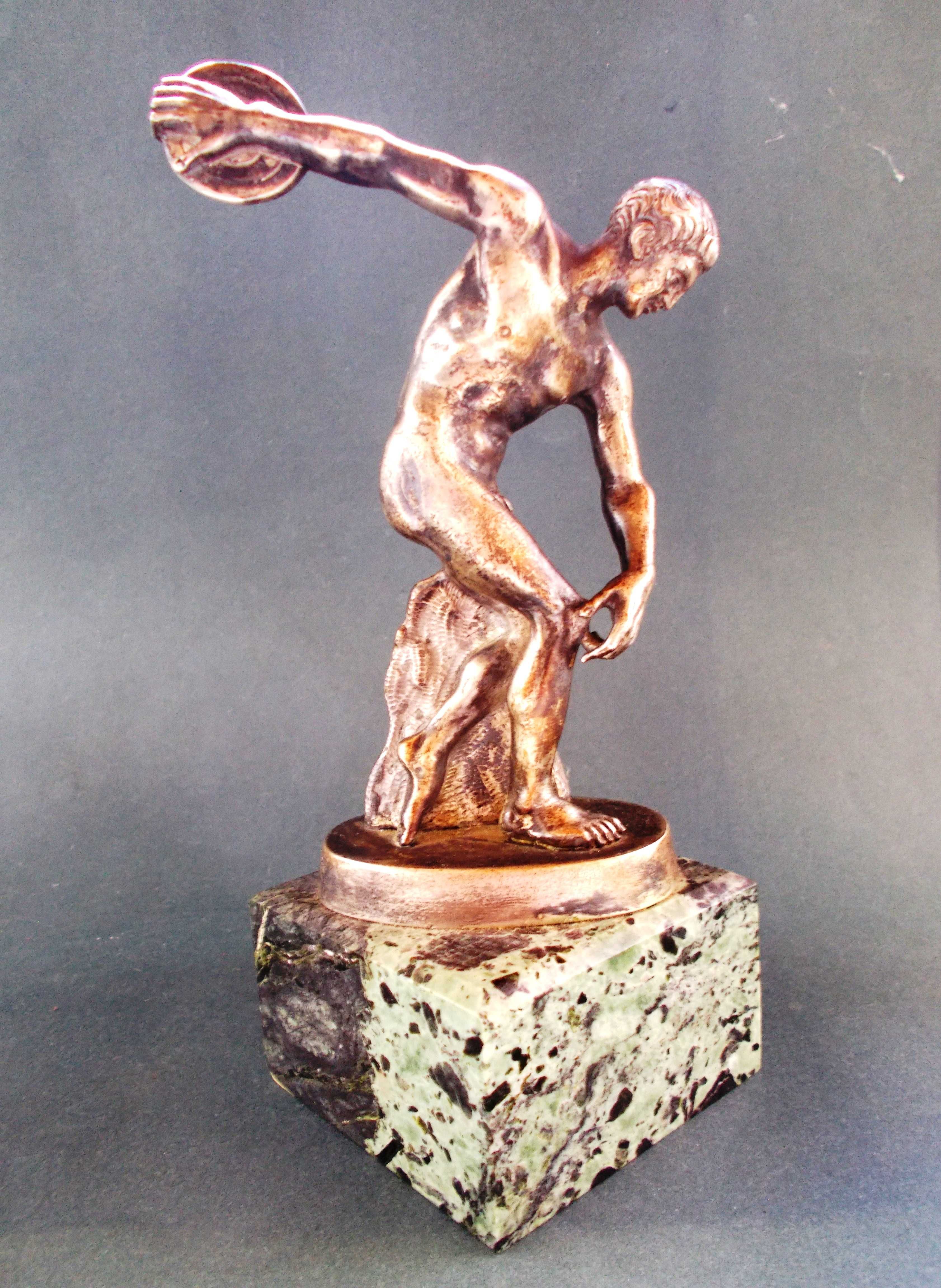 Statueta vintage Discobolul din argint 800.