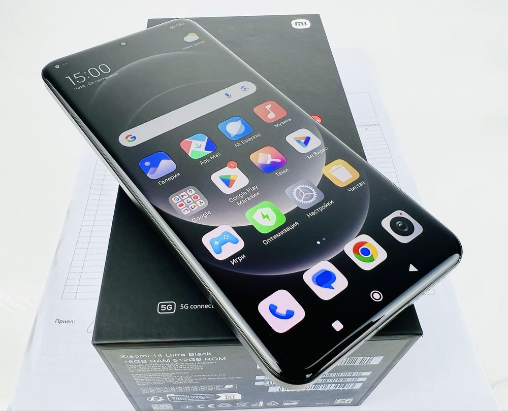Xiaomi 14 Ultra 5G 512GB 16RAM Black Перфектен! 3г. Гаранция!