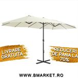 Umbrelă de soare gradina/terasa 460×270 cm Alb Nisipiu OFERTA - NOU