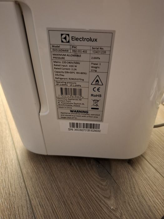 Dezumidificator Electrolux