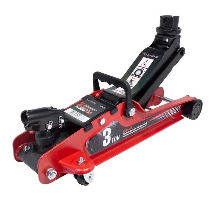 Нископрофилен  Крик 3 ТОНА С ВЪРТЯЩА ДРЪЖКА 85 - 380 ММ, ROCKFORCE