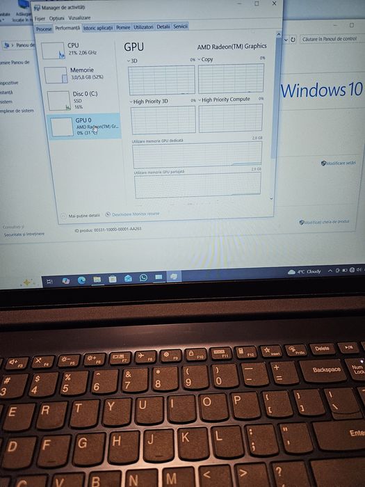 Laptop Lenovo IdeaPad 1 15ALC7 (+ încărcător și cutie)