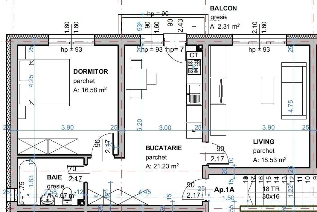 Apartament în construcție zona Alba Mall, 2 camere + bucătărie, Tva 9%