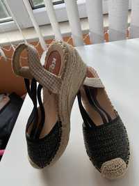 Дамски  плетени сандали на платформа 36 номер нови 23 см стелка