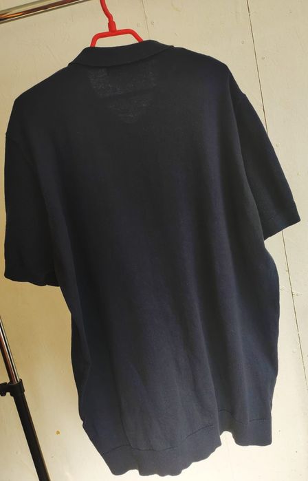 Cardigan Maneca Scurta Bumbac Tricou  Bleu Barbați XL