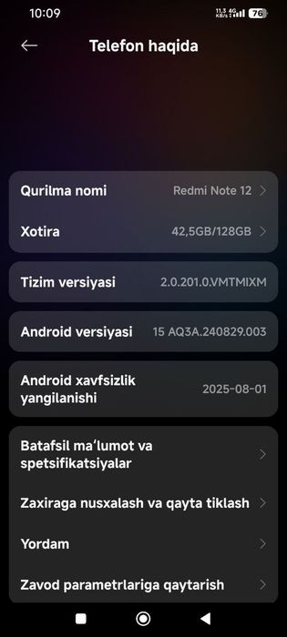 Redmi not 12 sotiladi