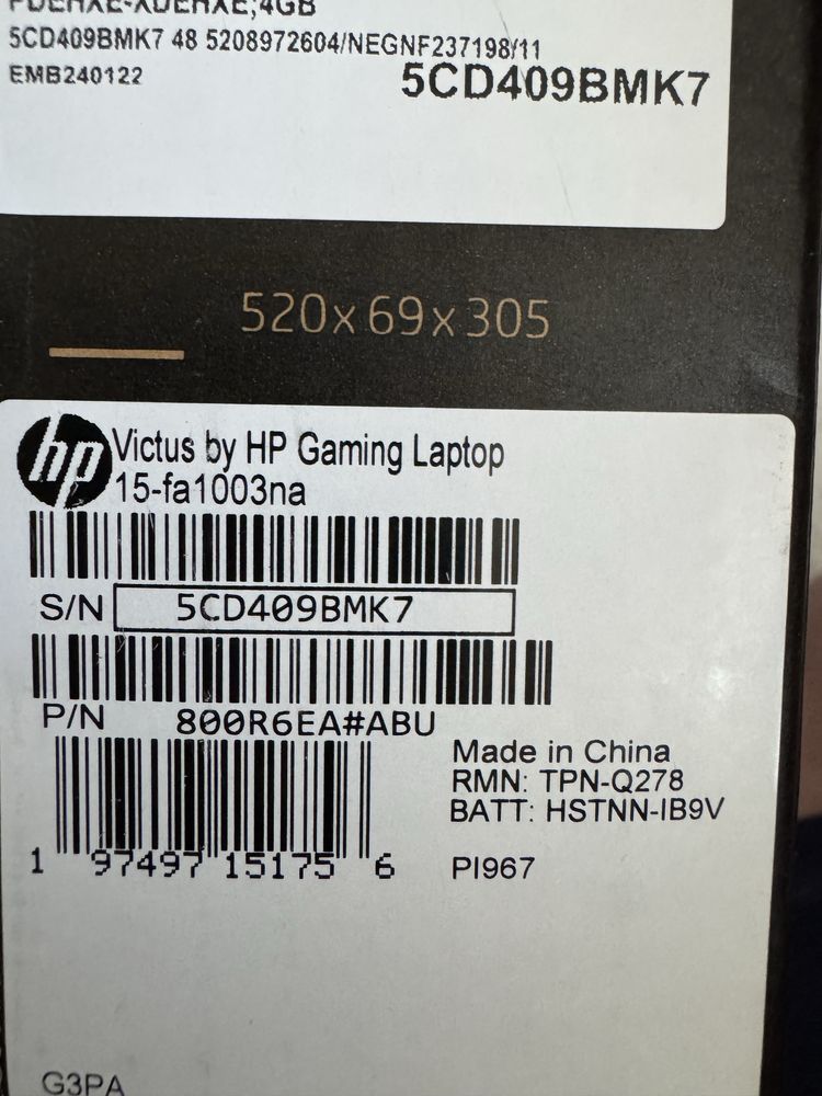 Лаптоп Victus HP Gaming Laptop Чисто Нов!