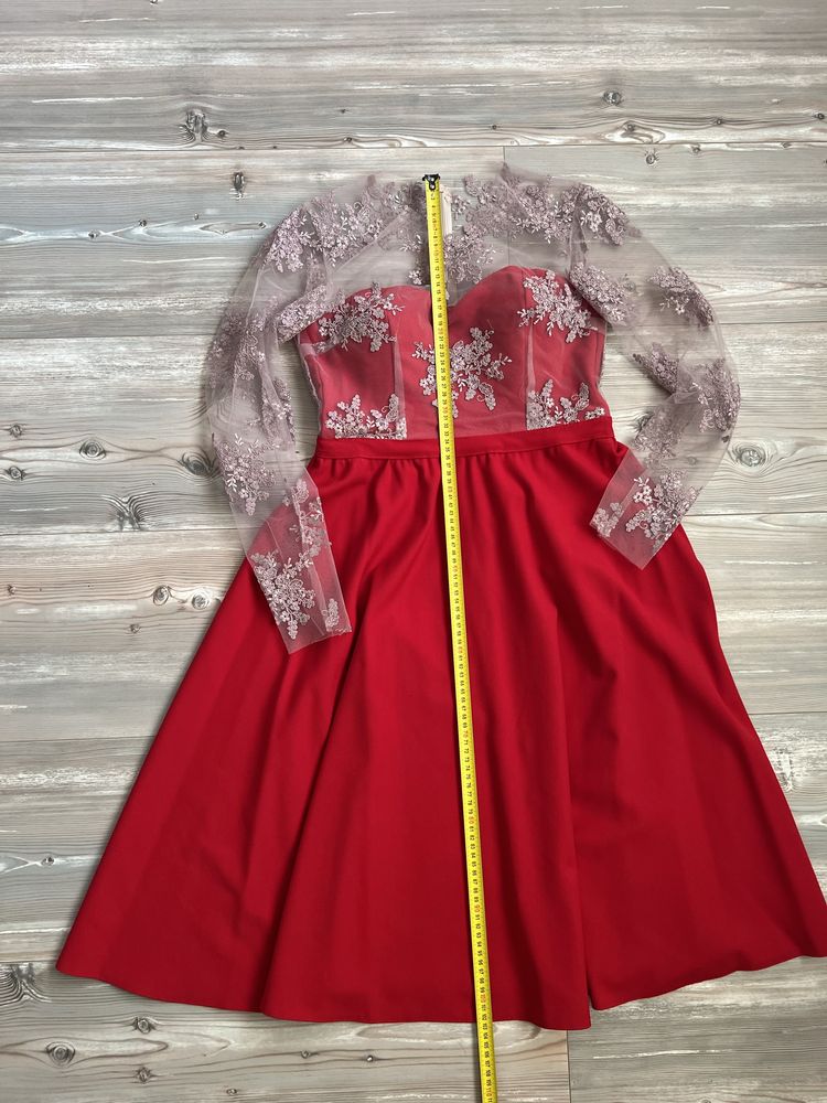 Rochie ocazie M dantela cu tafta