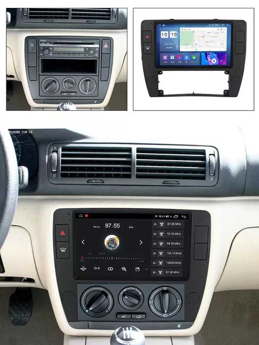 Navigatie Android 14 VW Passat B5 2000-05 Waze YouTube CarPlay CAMERA