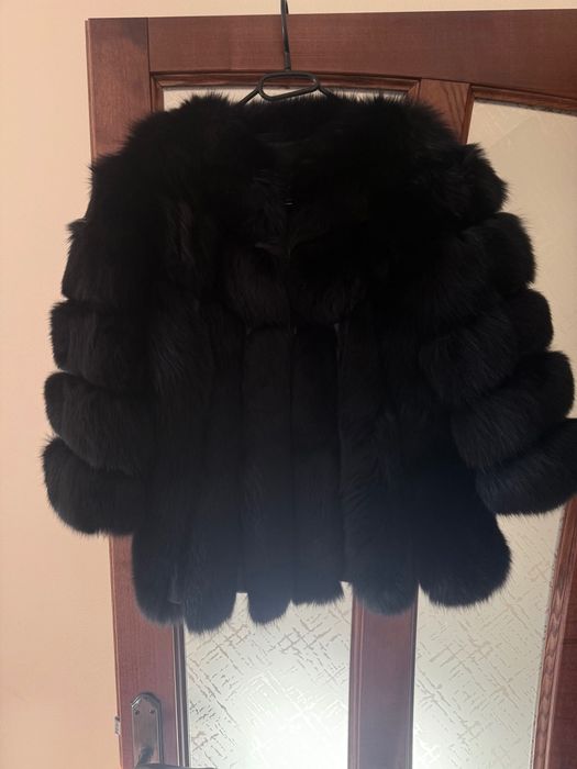 Blană naturală cu mânecă trei sfert