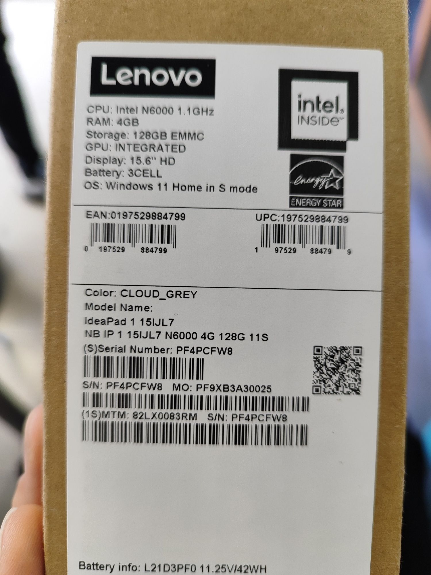 Lenovo Intel n6000 4gb ram 128ssd SIGILAT Amanet Lazar Crangasi 42717