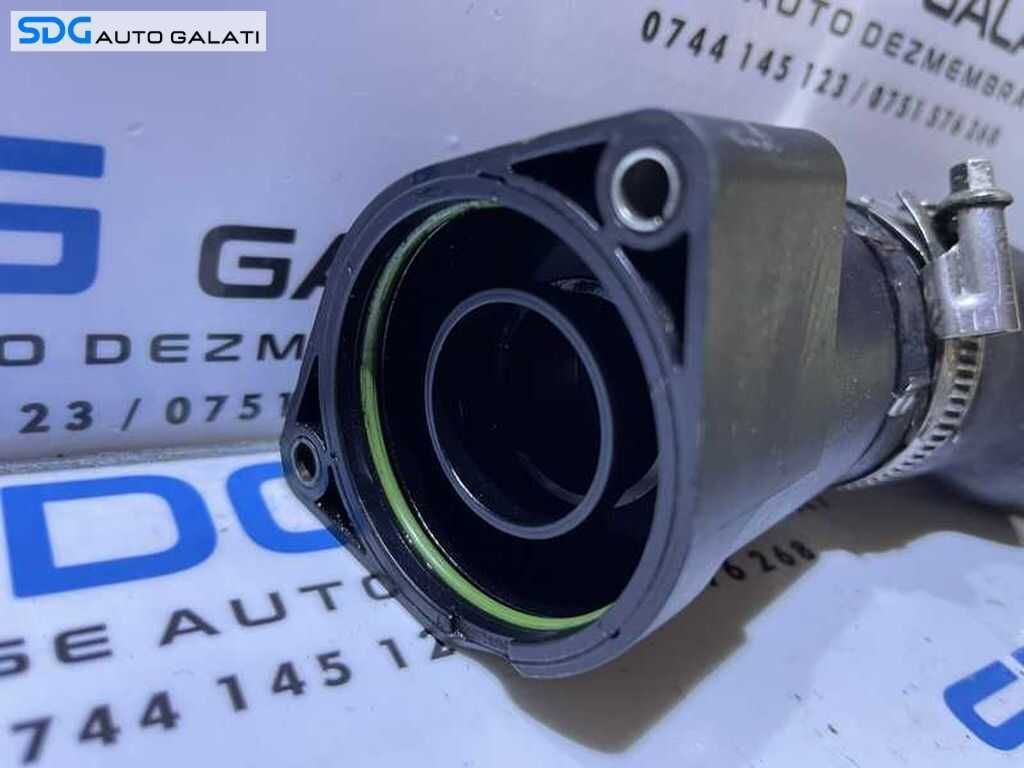 Tub Tubulatura Racord Cot Admisie Aer Turbo Turbina Turbosuflanta VW Golf 6 2.0 TDI CBAA CBAB CBDA CBDB CBDC CBBB CFFA CFFB CLCA CFHB CFHC 2008 - 2013 Cod 03L131111G 5N0145828D