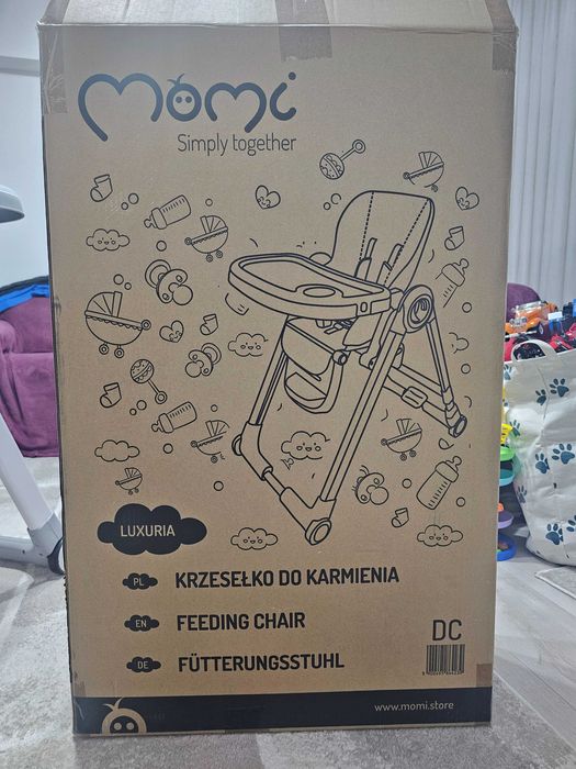 Scaun de masa MOMI Luxuria Dark Grey-piele ecologică