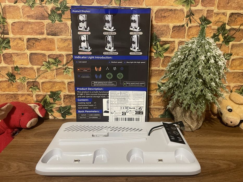 PS5 Стойка с охладител и хъб