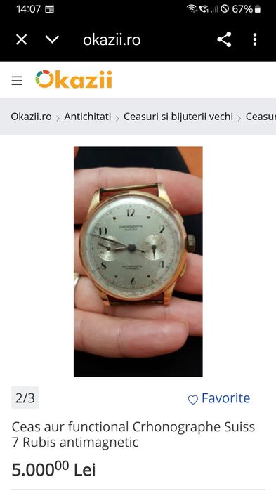 Ceas bărbătesc analog  aștept  oferte