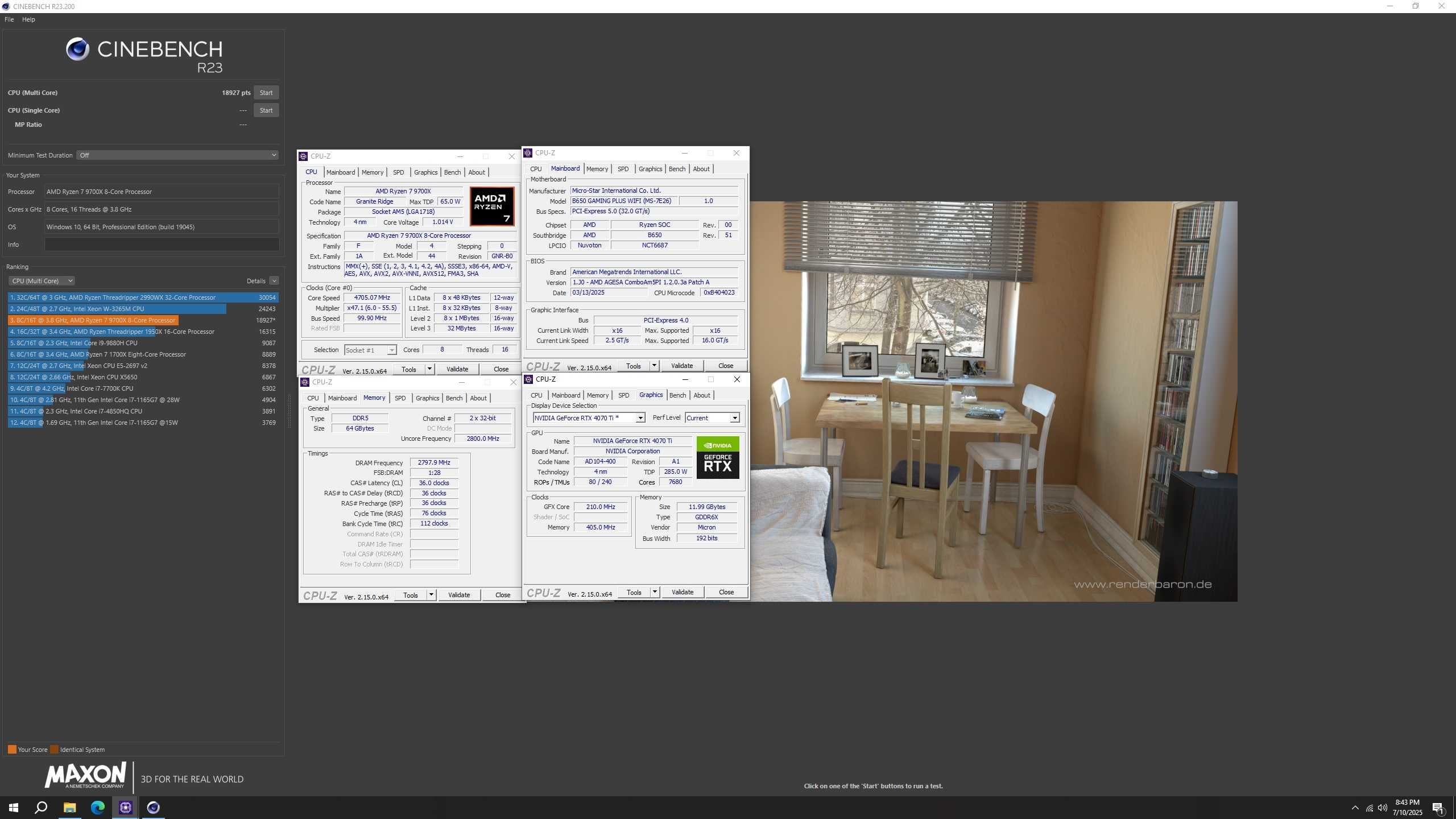 AMD Ryzen 7 9700X + MSI B650 Gaming Plus Wi-Fi, AM5