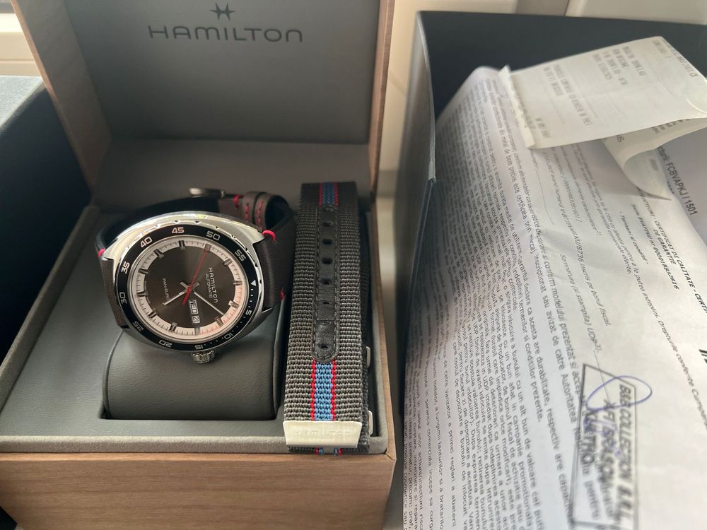 Vand Hamilton Pan Europ day-dat automatic, 42mm, nou in garantie 2ani!