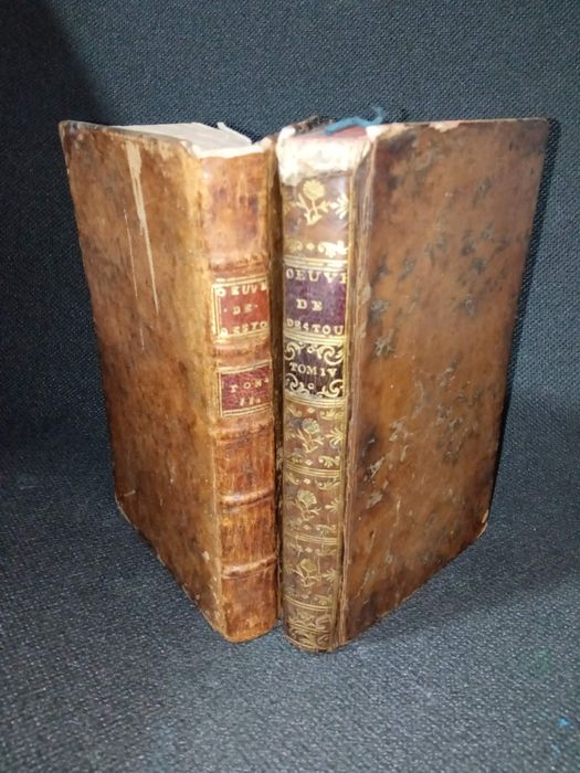 Carti vechi secol 18 Oeuvres Destouches legate in piele, de colectie