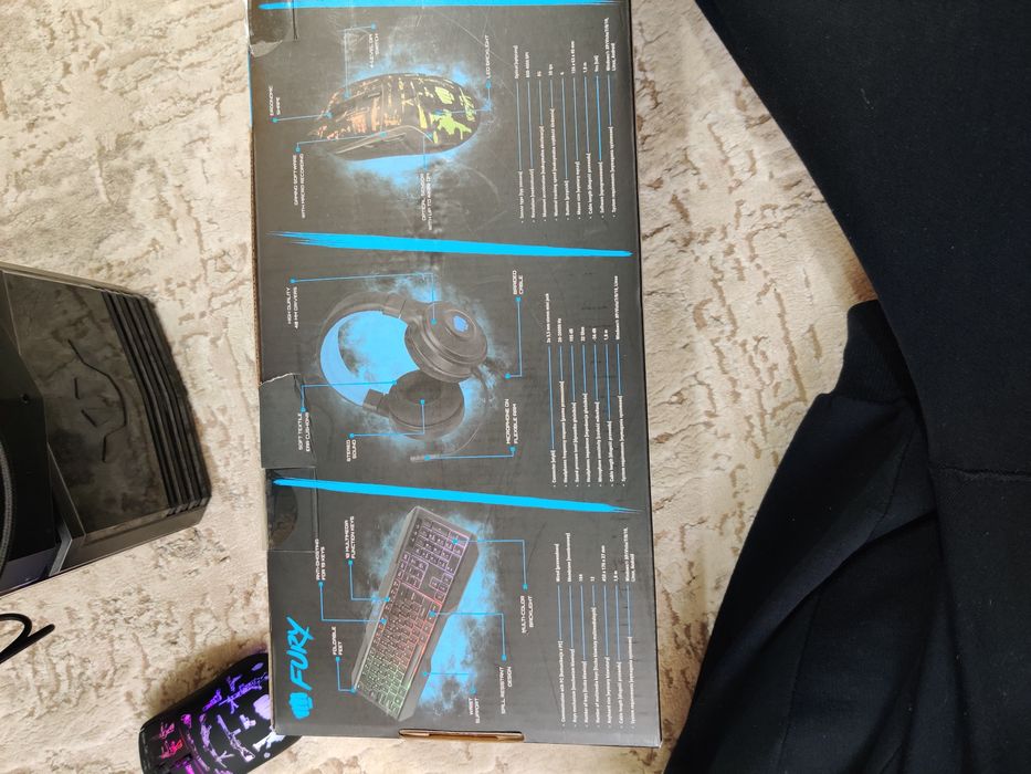 Kit Mouse Tastatura Casti Fury Thunderstreak