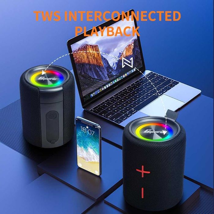 CYBORIS 2 в 1 преносим, разделим, 40W двоен Bluetooth високоговорител