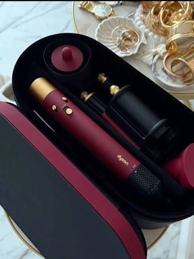 МуDyson Airwrap id Red Velvet в цвете красный бархат и золото