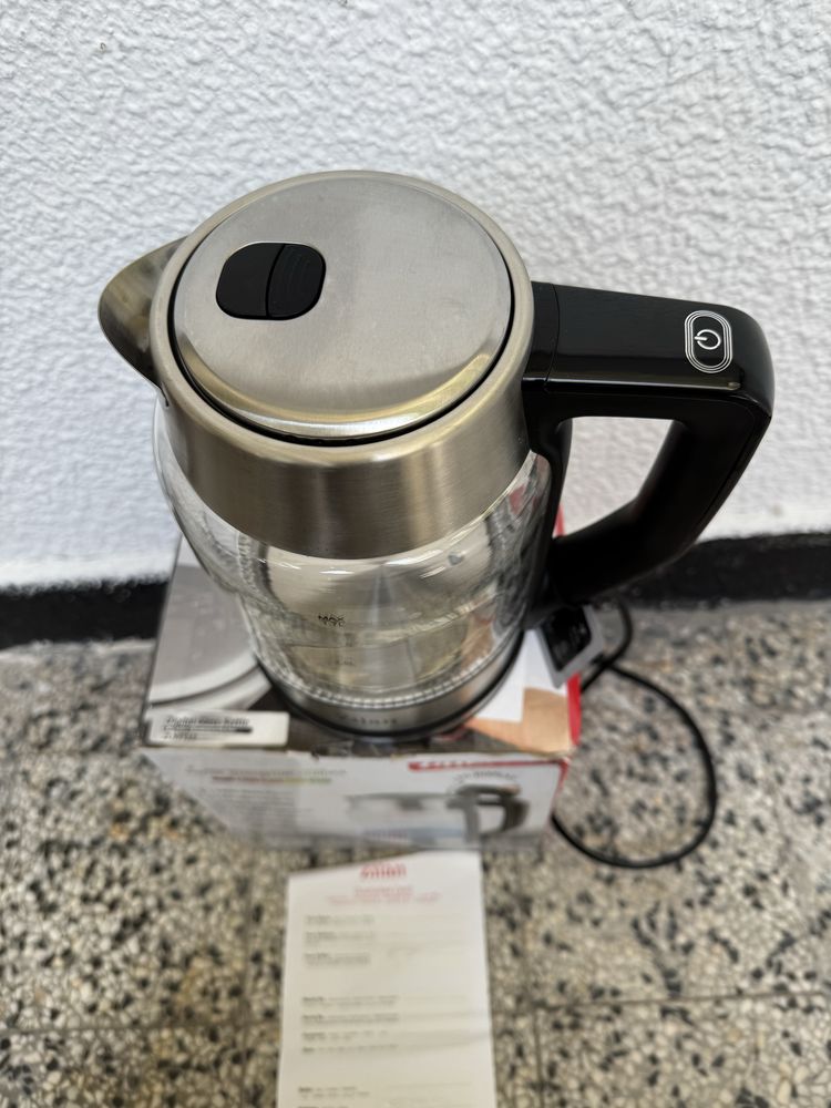 Стъклена Електрическа Кана - Zilan ZLN8955, 1.7л, 2200W, 360°, LED!
