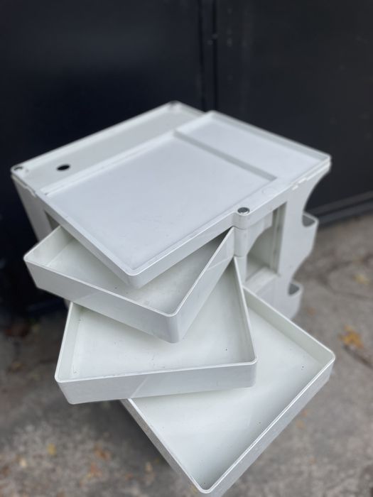 Joe Colombo white boby storage trolley 1970/ дизайнерска количка