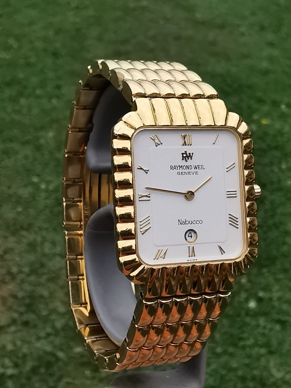 Ceas Raymond Weil Nabucco -Placat cu aur 18k -27x35 mm -Quartz