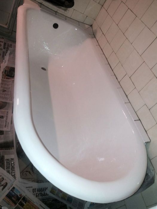 Реставрация ванн Эмалировка ванной Жидким Акрилом Мрамор Эмалью