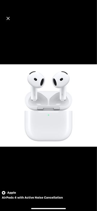 AirPods 4 с активным шумоподавлением (ANC)