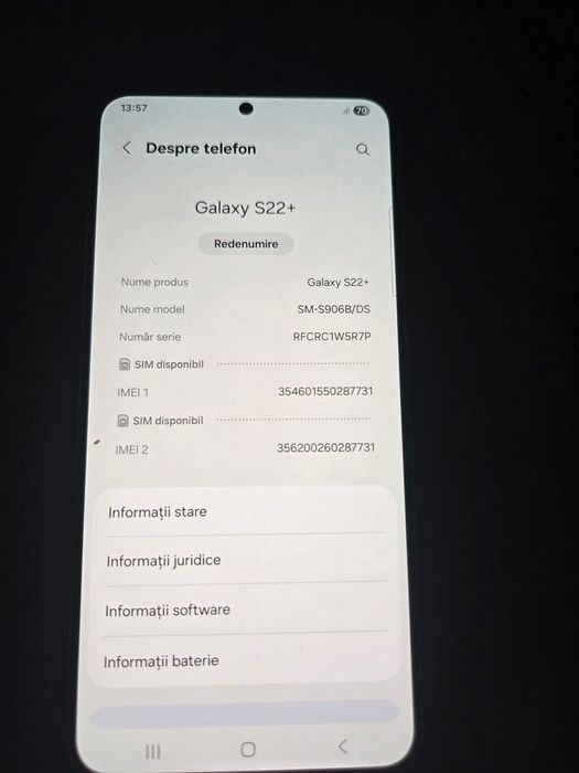 Vând tel Samsung s22 plus