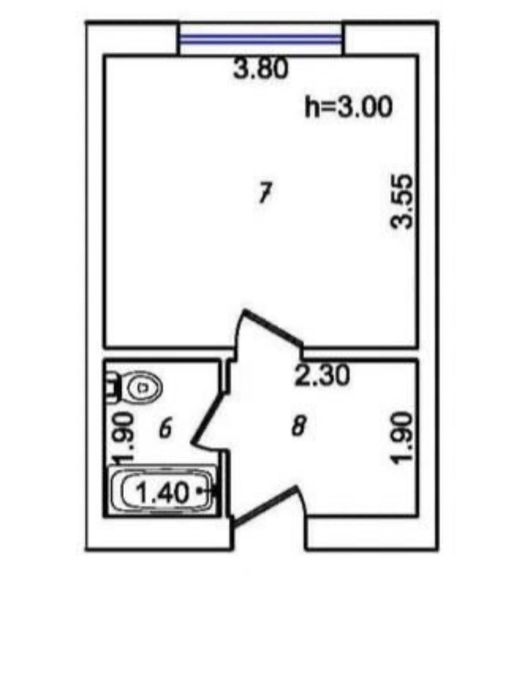 Сергелинский р-н Куйлюк массив 5 1/4/4 21м2 бившая общежития кирпич