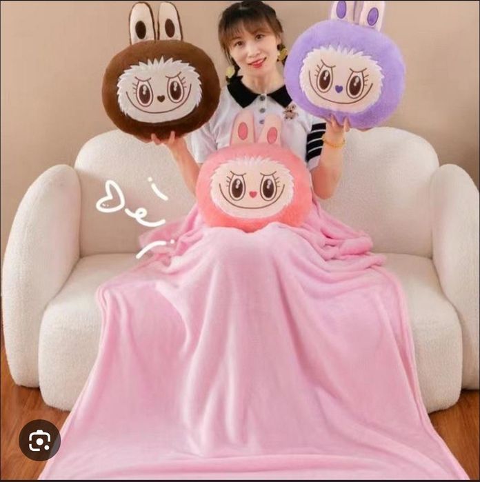 Мека Капибара възглавничка играчка и одеяло за гушкане 3-в-1