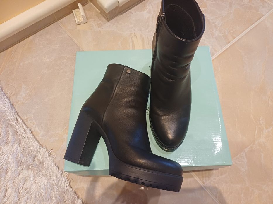 Дамски боти дебел ток aquanarine 37 номер