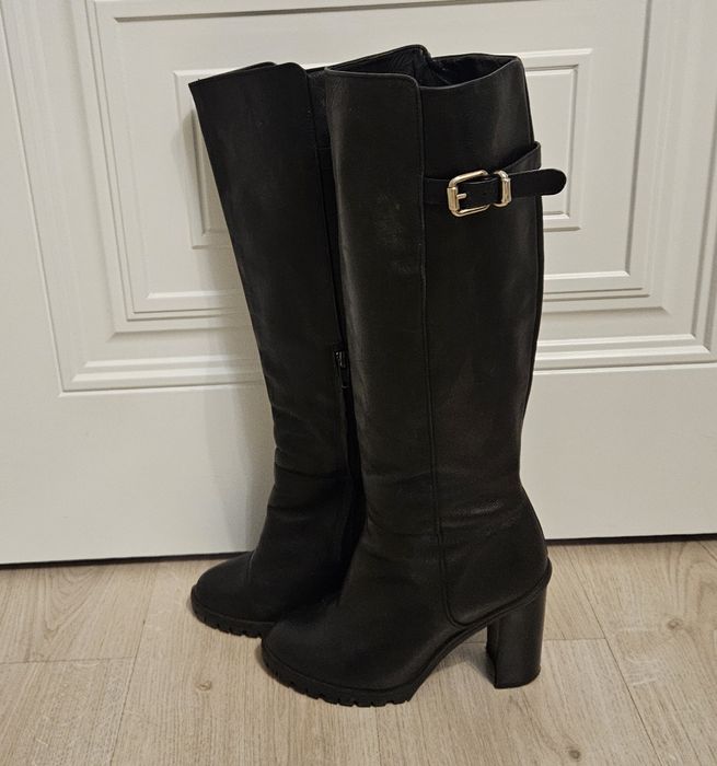 Сапоги ZARA, 38 р, кожаные