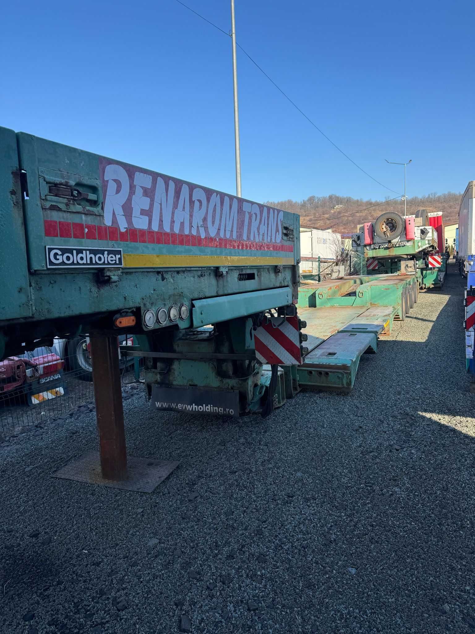 Trailer LowBed 4 axe cu alveolle  extensibil