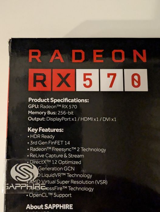 Placa video AMD Sapphire RX 570 ITX