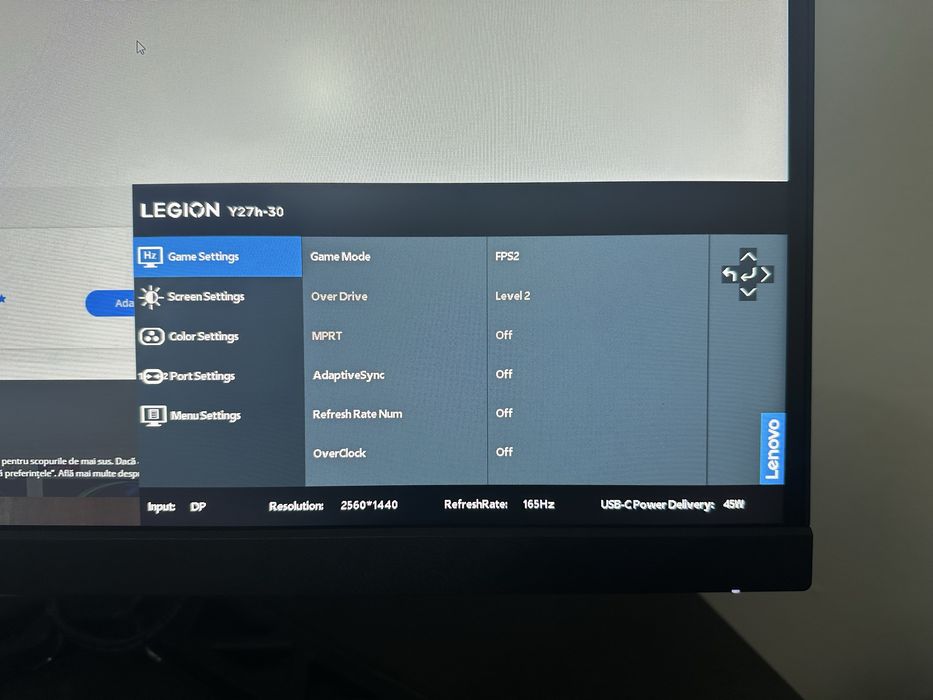 Monitor Gaming Led IPS Lenovo Legion Y27h-30 27 inch