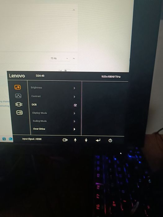 Monitor Lenovo D24-40, 23.8”, Full HD, 75Hz, VA, FreeSync