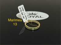 Bijuteria Royal CB : Inel cristale verzi aur 14k 585% 1,47 grame