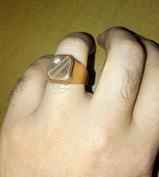 Золотой перстень 1×1 как красное золото  ссср