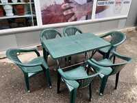 Комплект маса със столове, стол, пластмасов, маса