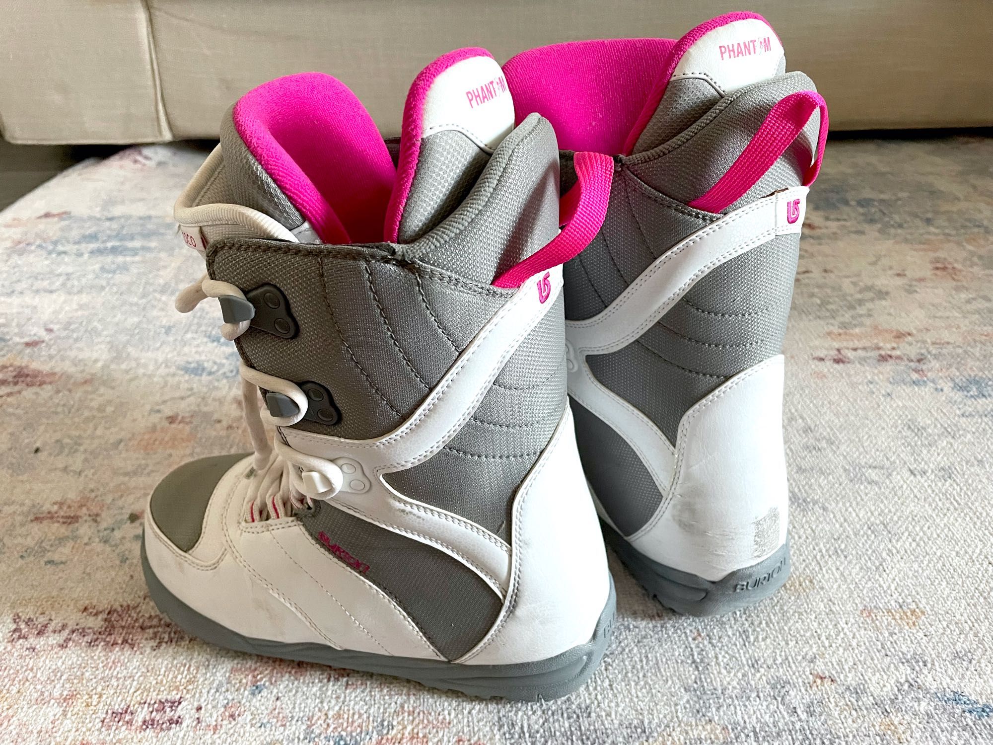 Boots Fete 37 Burton Coco Phantom Pink White Grey + Husa transport