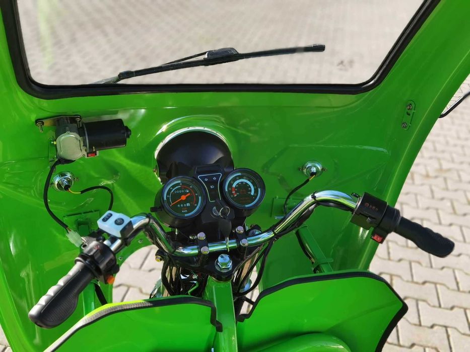 Triciclu electric verde nou THOR STAR PLUS cu bena basculabila Agramix