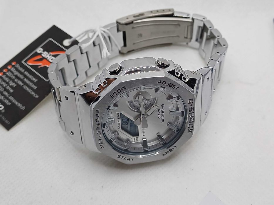 Ceas Casio g shock Full metal GM B2110D Full Silver Nou,Garantie 2 ani