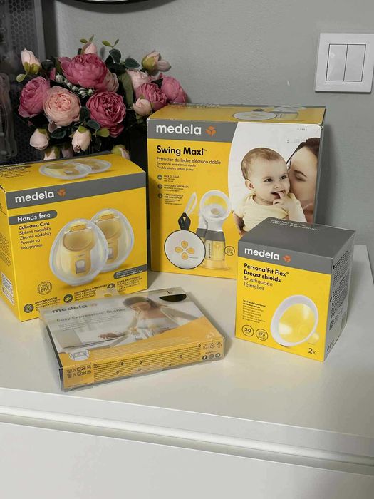 Комплект Medela помпа, чаши, фунии и бюстие