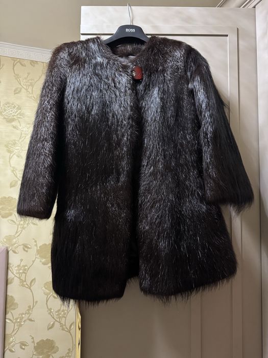 шуба из нутриа, натуральная