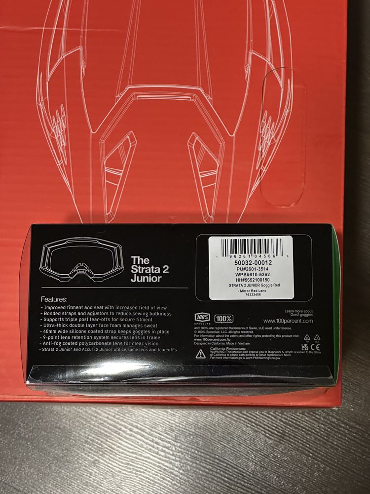 Каска Alpinestars в комплект с очила 100%