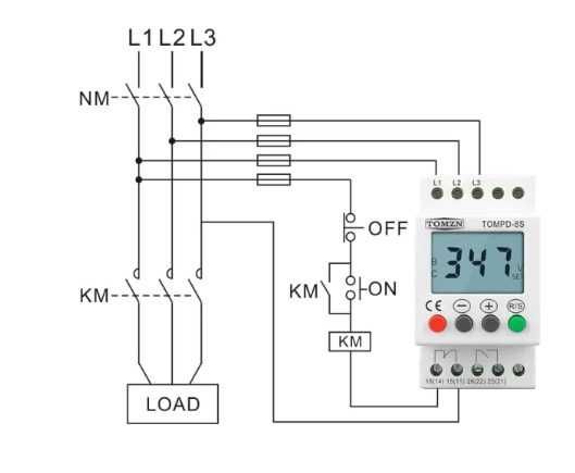 TOMPD-8S, Регулируема защита от ниско/свръх напрежение на 380V за шина