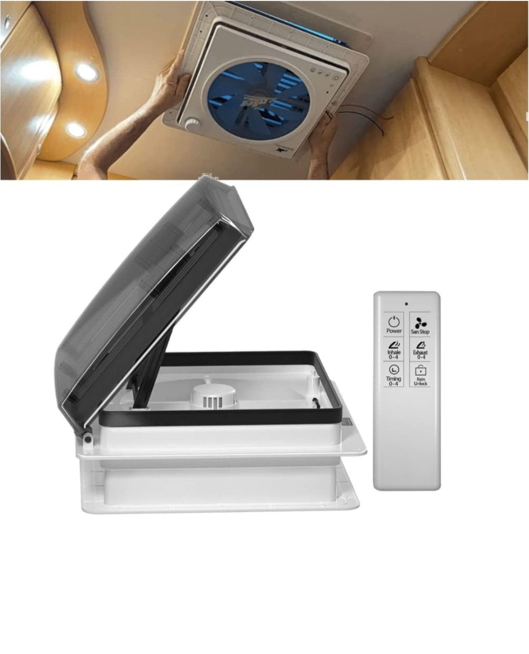 Ventilator Rulote Air Max 2012 – 12V pentru Rulote, Reversibil, Silenț